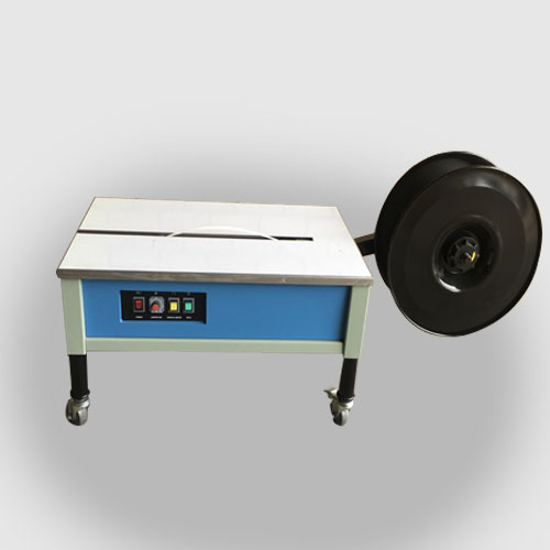 Low-table outer-adjustment semi-automatic strapping machine PW-90LS — ZW Pack Solutions