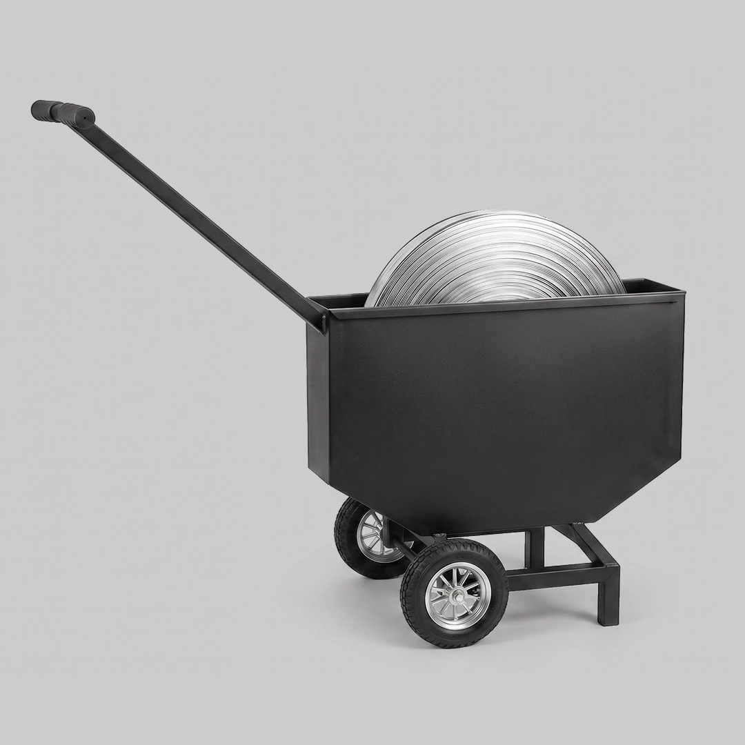 Mobile Steel Strapping Dispenser Cart with Utility Tray — ZW Pack Solutions