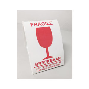 Self Adhesive Labels - “Fragile” 1000pc / Roll Self Adhesive Labels — ZW Pack Solutions